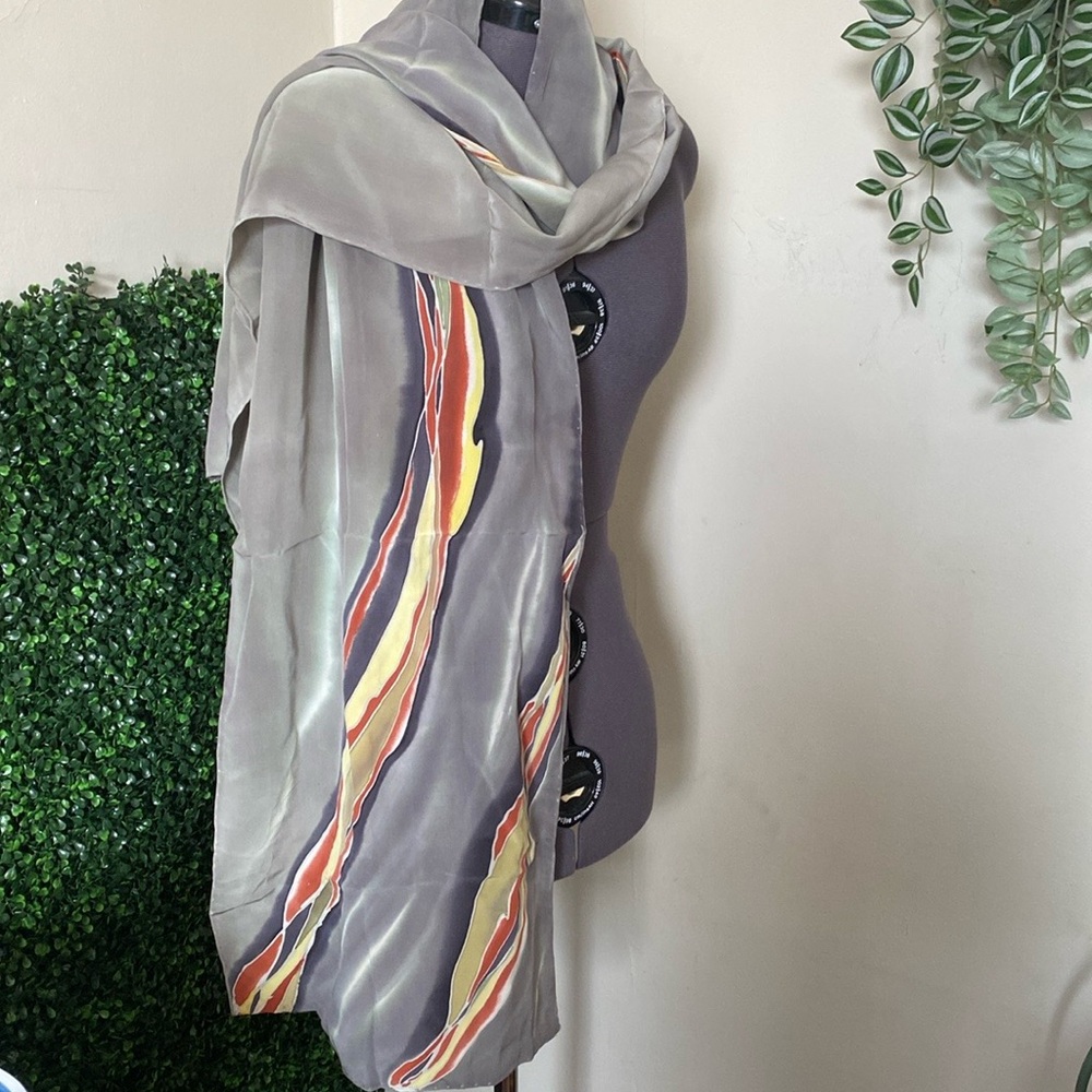 Yantar Teresa Maria Widuch Hand painted silk scarf